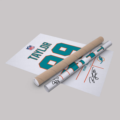 Jason Taylor Dolphins Jersey Canvas Print | Wall Art Decor