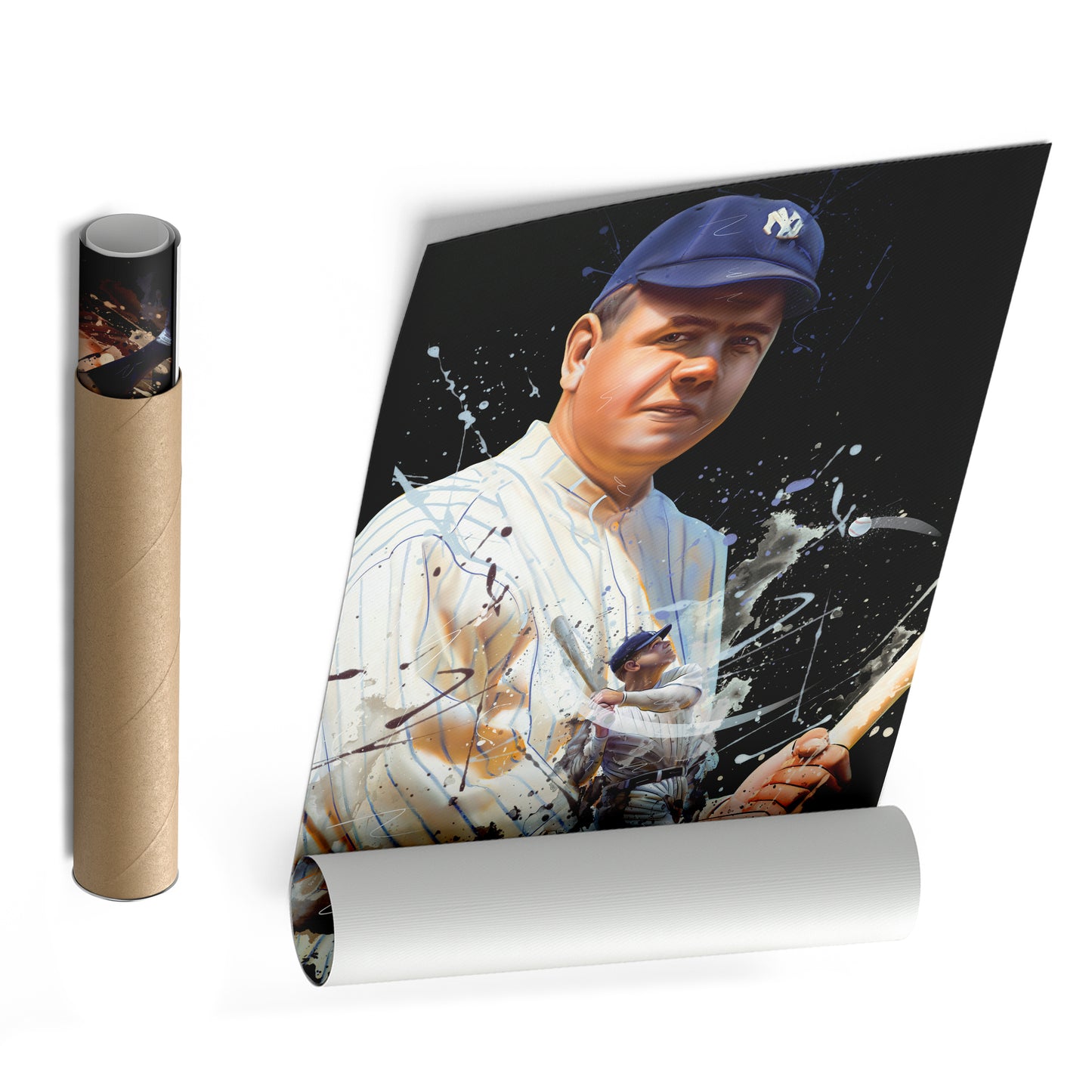 Babe Ruth Yankees Canvas Print | New York Baseball Wall Art