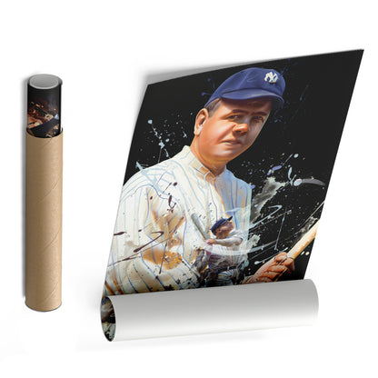 Babe Ruth Yankees Canvas Print | New York Baseball Wall Art
