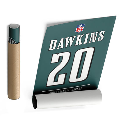 Brian Dawkins Eagles Jersey Canvas Print | Wall Art Decor