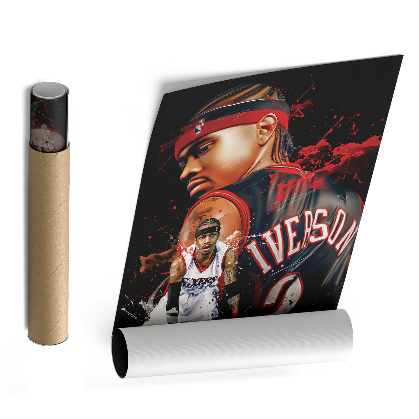 Allen Iverson 76ers Canvas Print | Philadelphia Basketball Wall Art