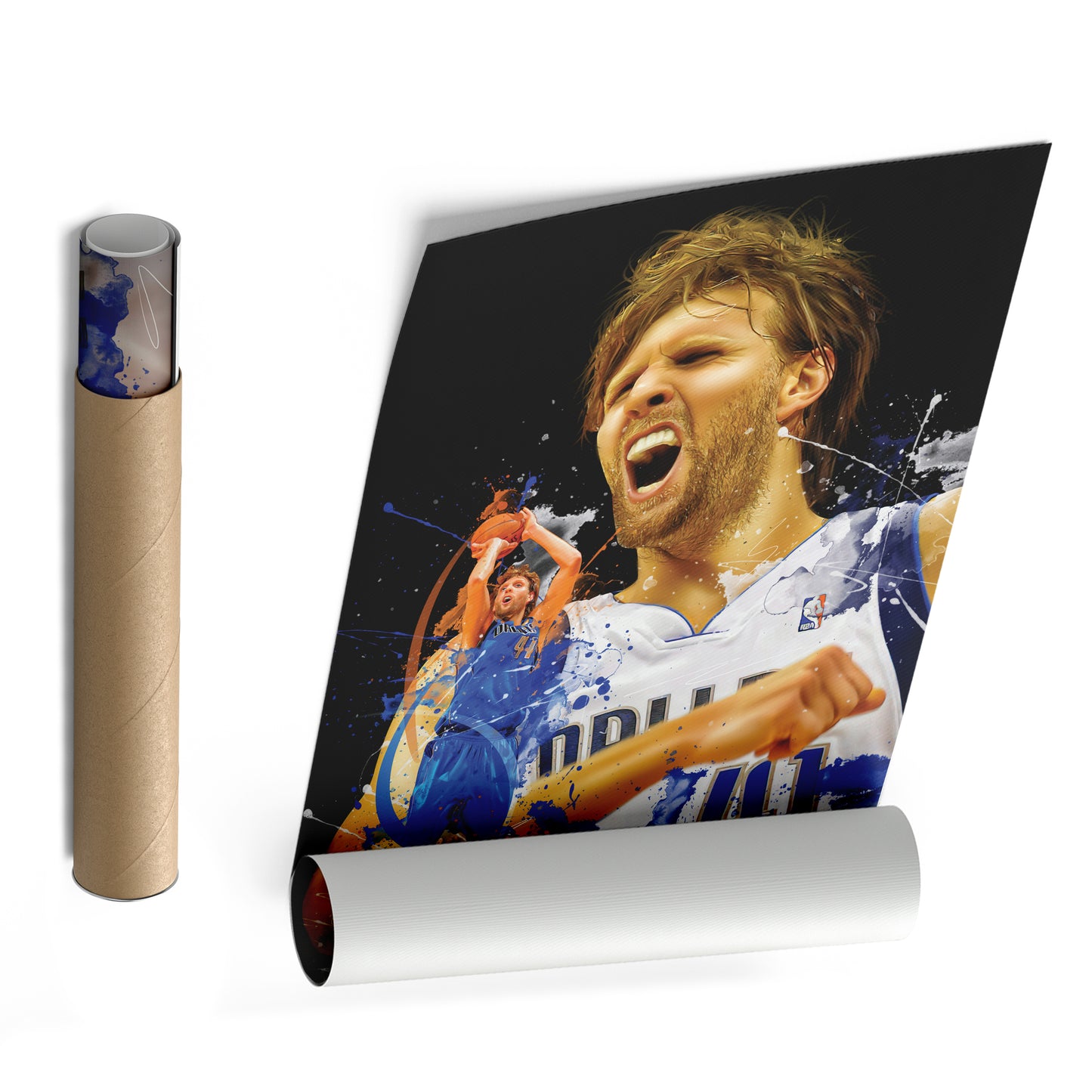 Dirk Nowitzki Mavericks Canvas Print | Dallas Basketball Wall Art