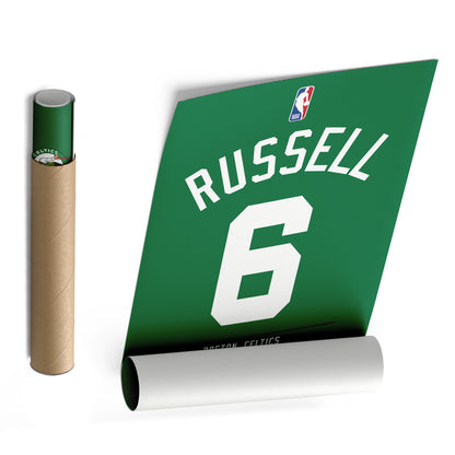 Bill Russell Celtics Jersey Canvas Print | Wall Art Decor
