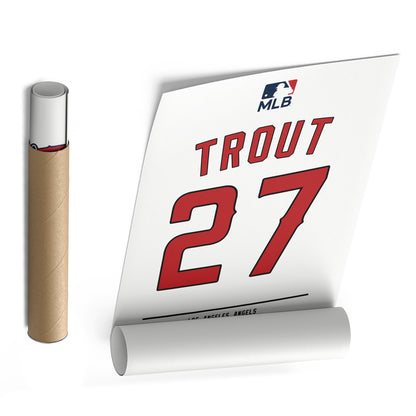 Mike Trout Angels Jersey Canvas Print | Wall Art Decor