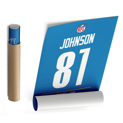 Calvin Johnson Lions Jersey Canvas Print | Wall Art Decor