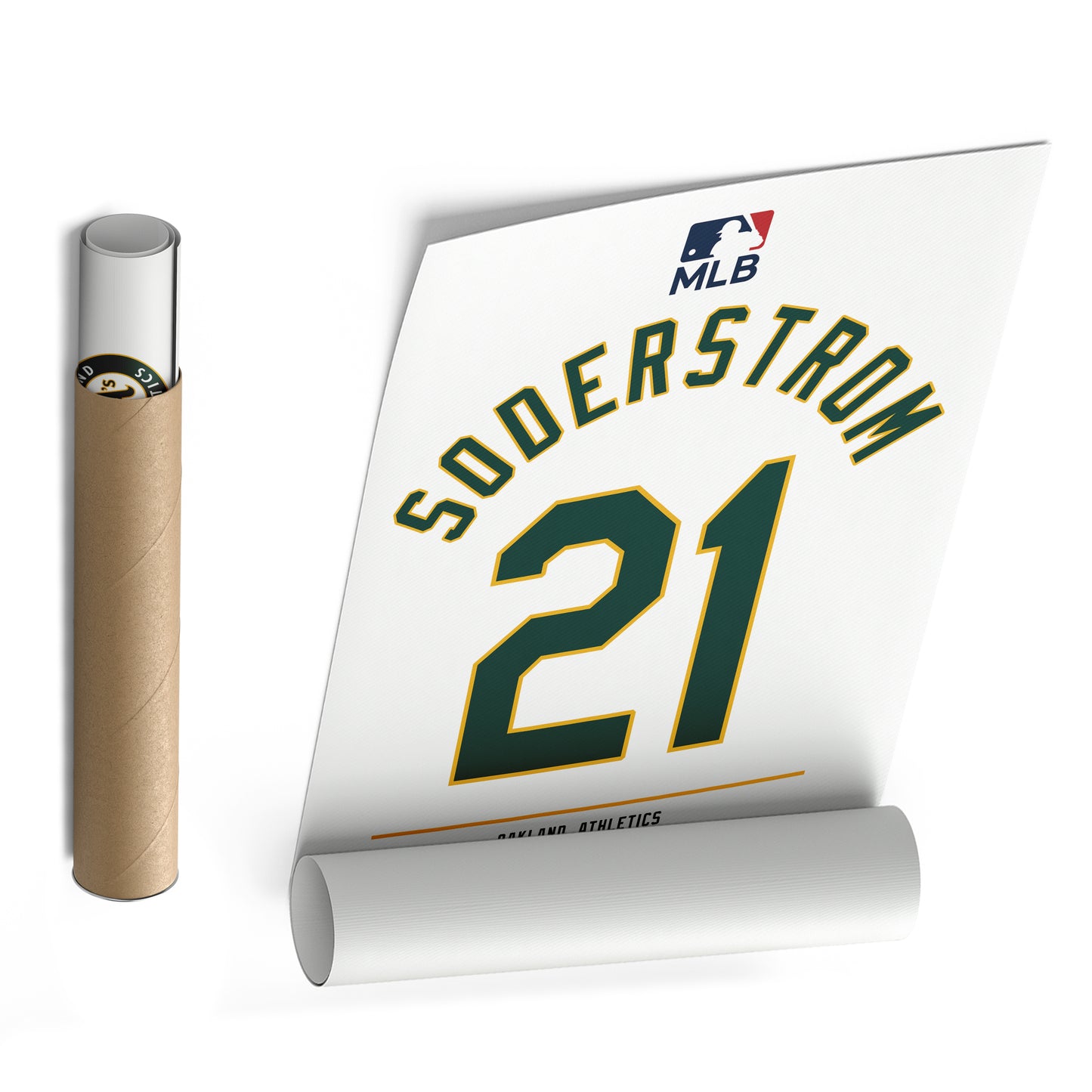 Tyler Soderstrom Oakland Athletics Jersey Canvas Wall Art