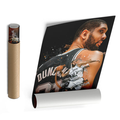 Tim Duncan Spurs Canvas Print | San Antonio Basketball Wall Art