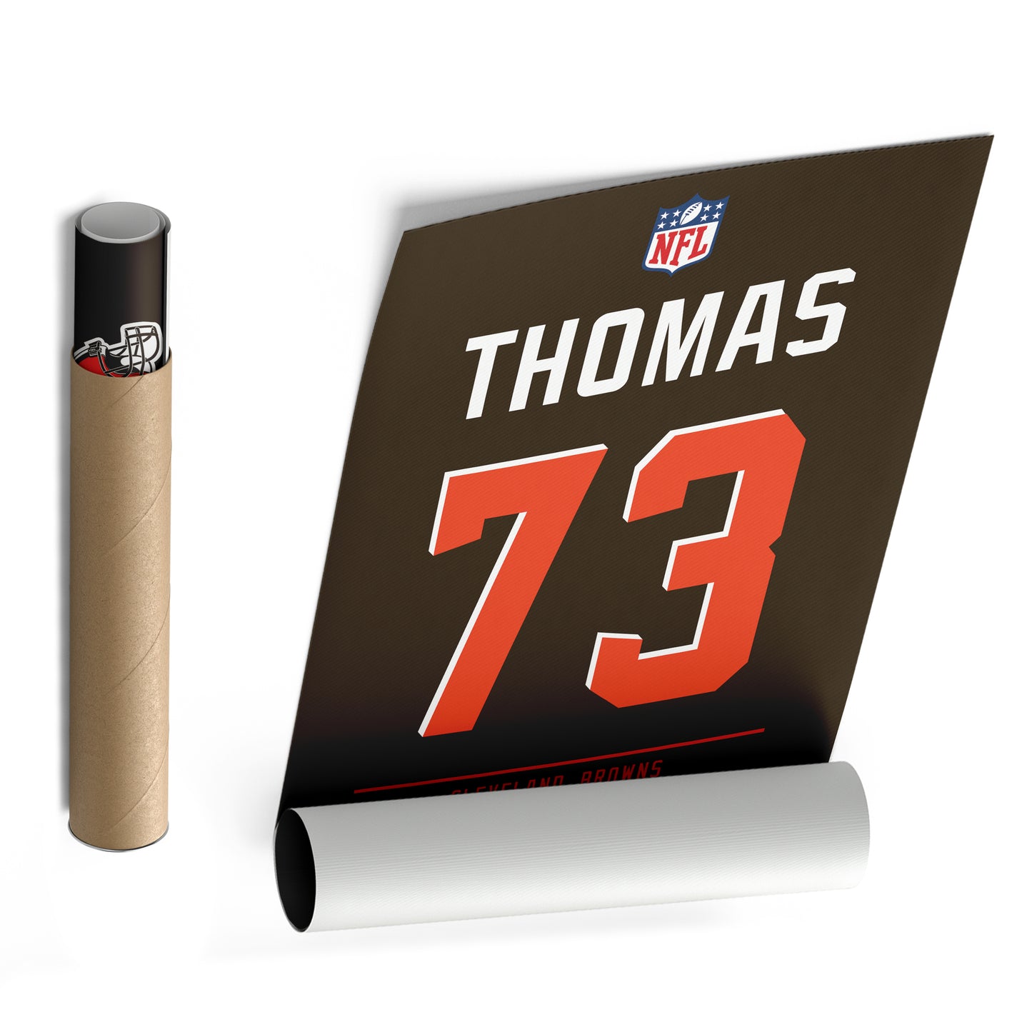 Joe Thomas Browns Jersey Canvas Print | Wall Art Decor