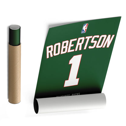 Oscar Robertson Bucks Jersey Canvas Print | Wall Art Decor