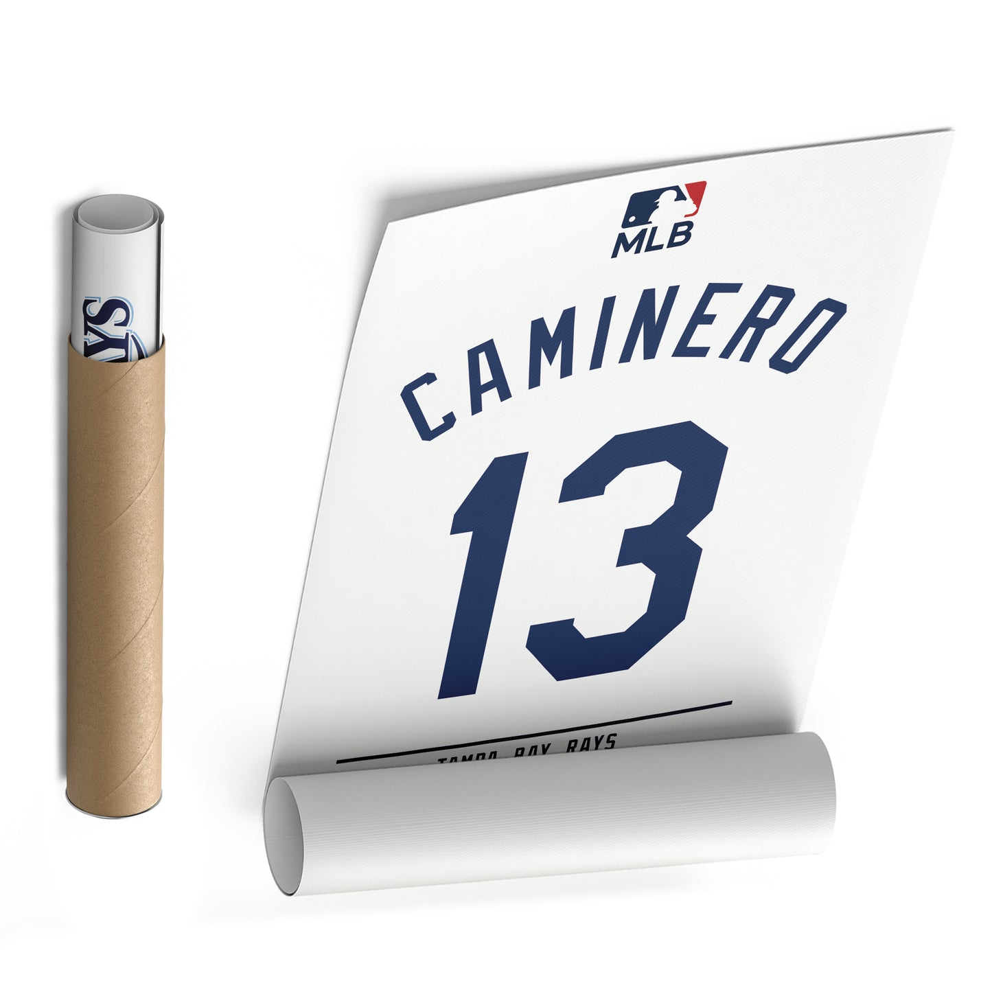 Junior Caminero Rays Jersey Canvas Print | Wall Art Decor