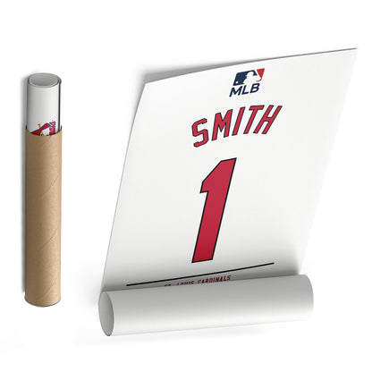 Ozzie Smith St. Louis Cardinals Jersey Canvas Wall Art