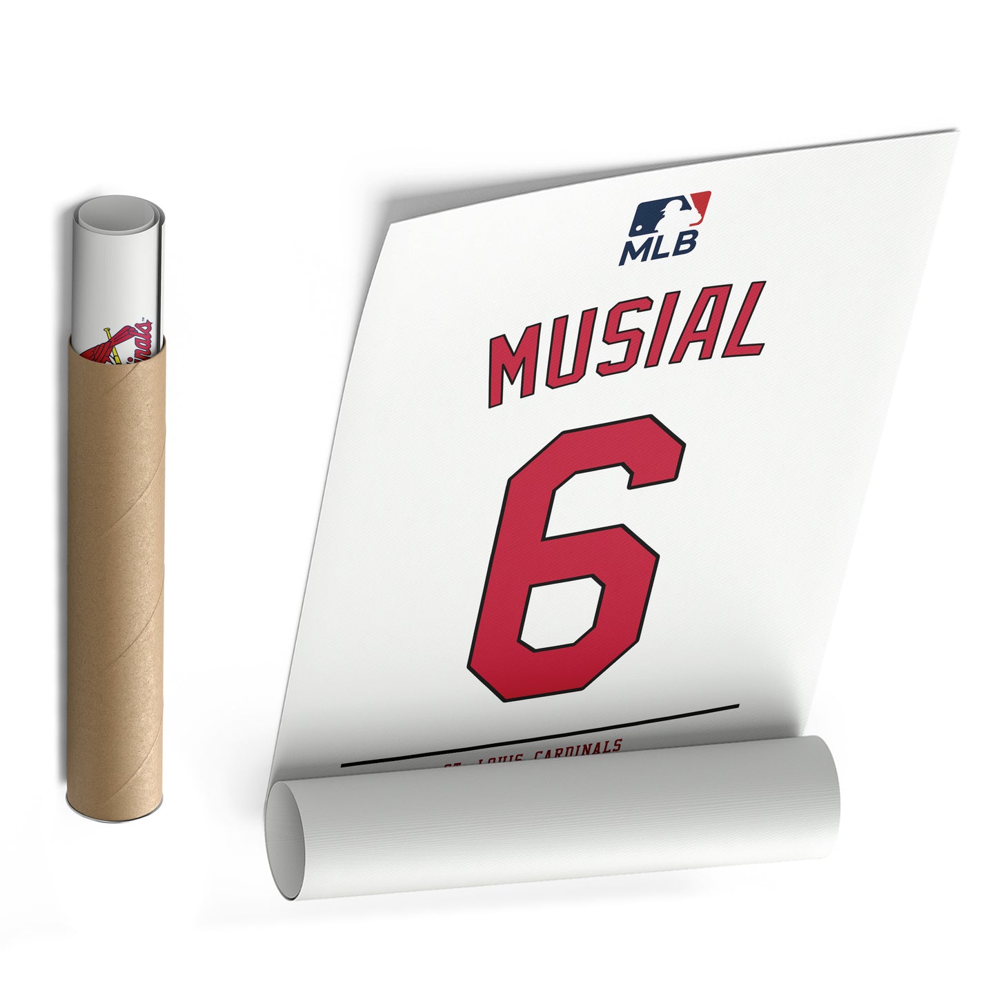 Stan Musial St. Louis Cardinals Jersey Canvas Wall Art