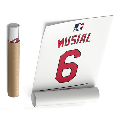 Stan Musial St. Louis Cardinals Jersey Canvas Wall Art