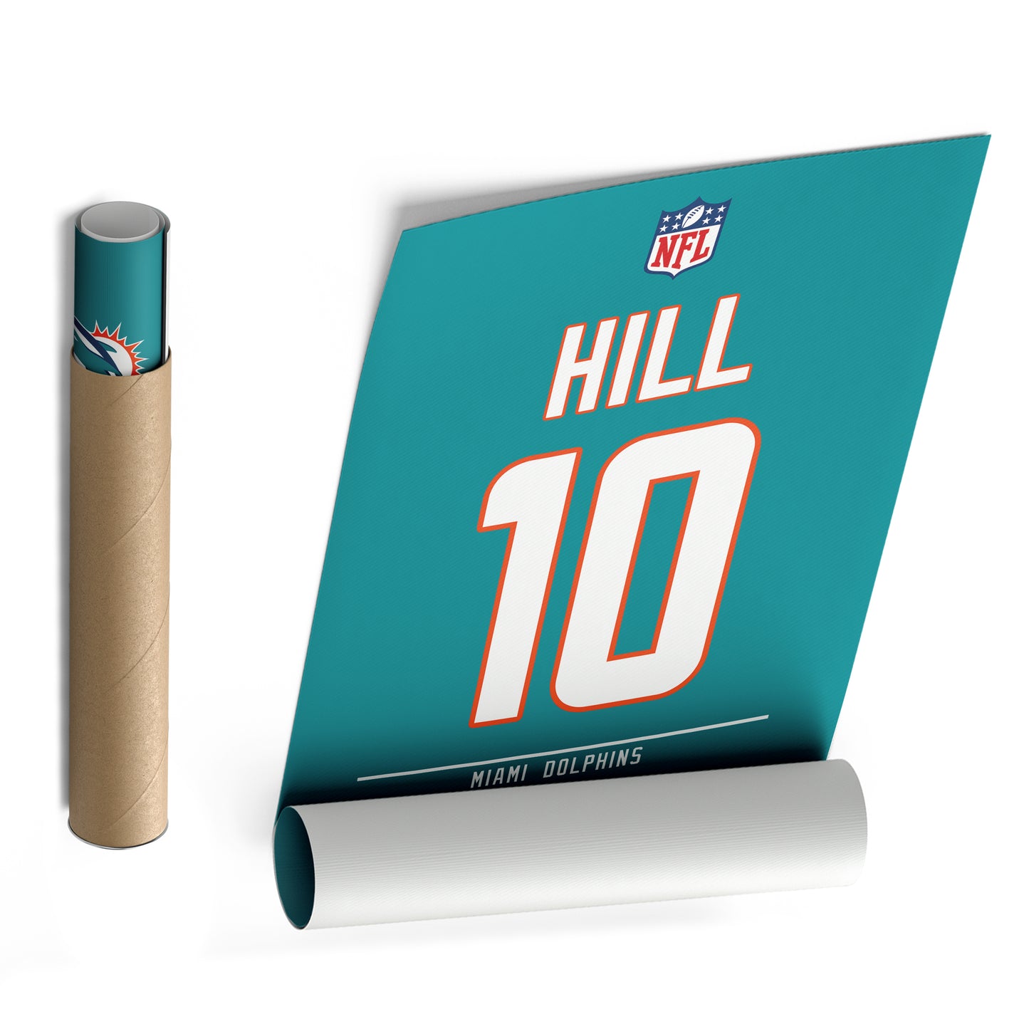 Tyreek Hill Dolphins Jersey Canvas Print | Wall Art Decor