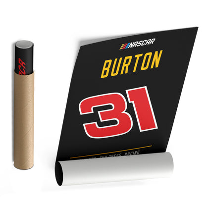 Jeff Burton Richard Childress Racing Jersey Canvas Print | Wall Art Decor