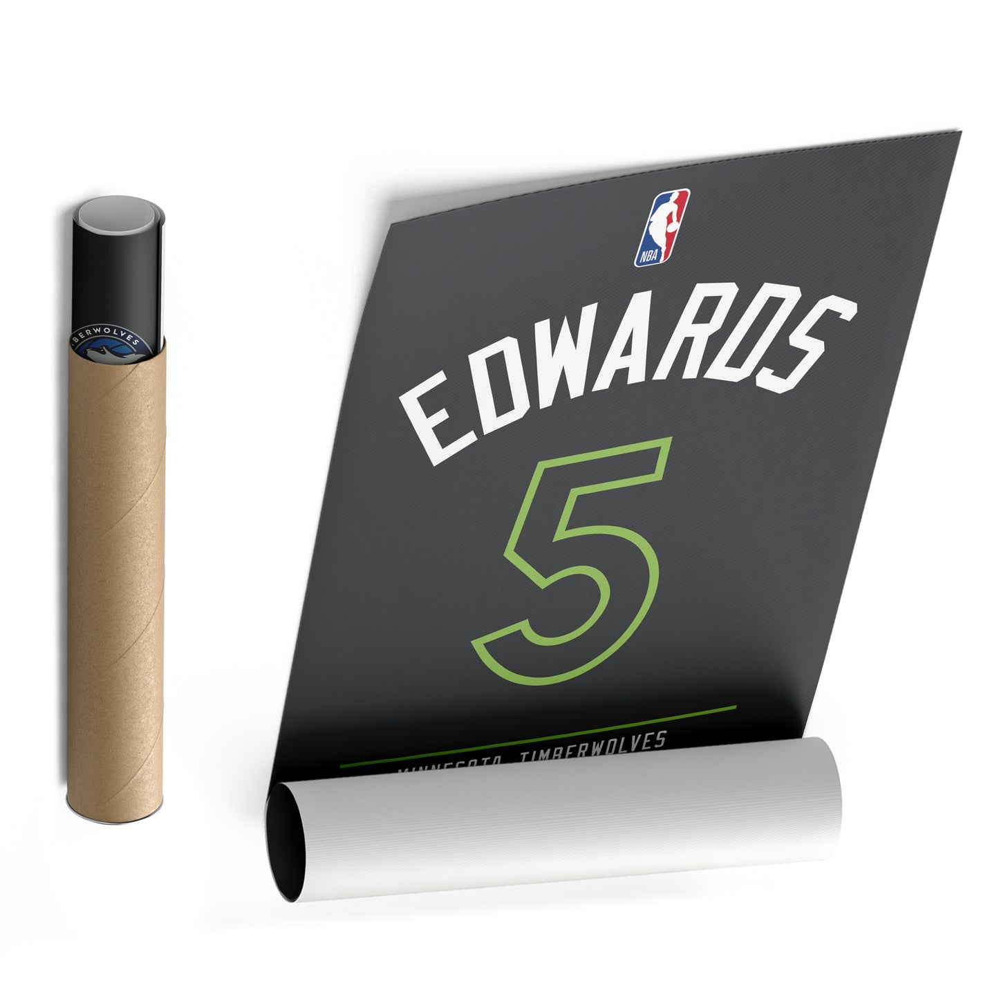 Anthony Edwards Minnesota Timberwolves Jersey Canvas Wall Art