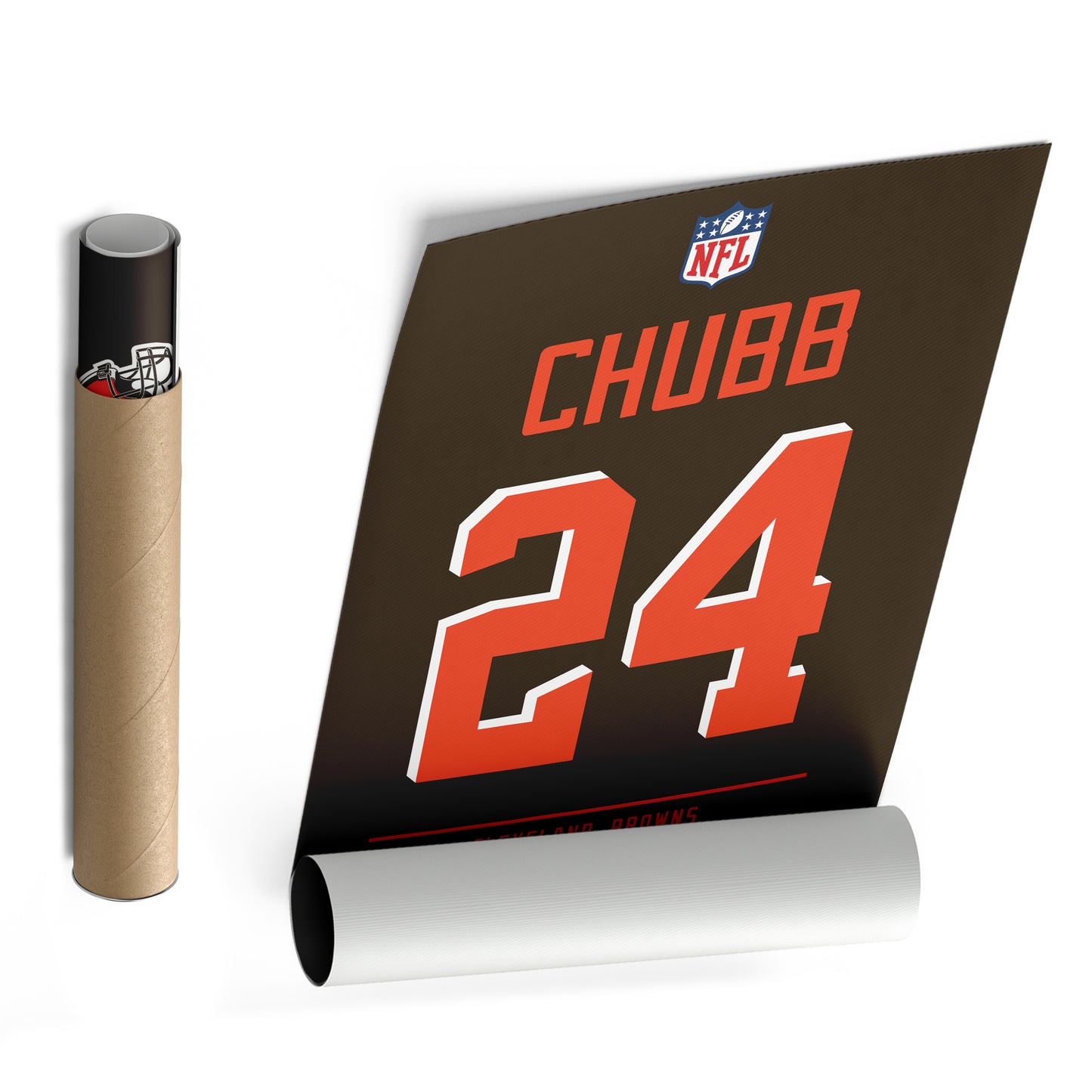 Nick Chubb Browns Jersey Canvas Print | Wall Art Decor