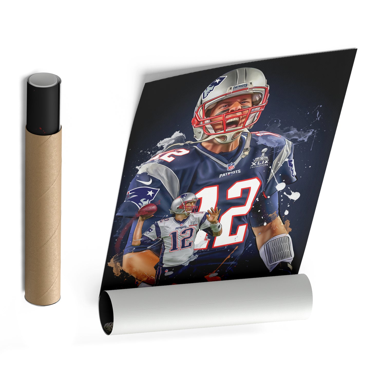 Tom Brady Patriots Canvas Print | New England Football Wall Art