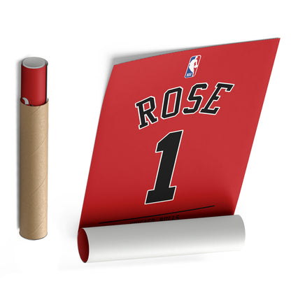 Derrick Rose Chicago Bulls Jersey Canvas Wall Art