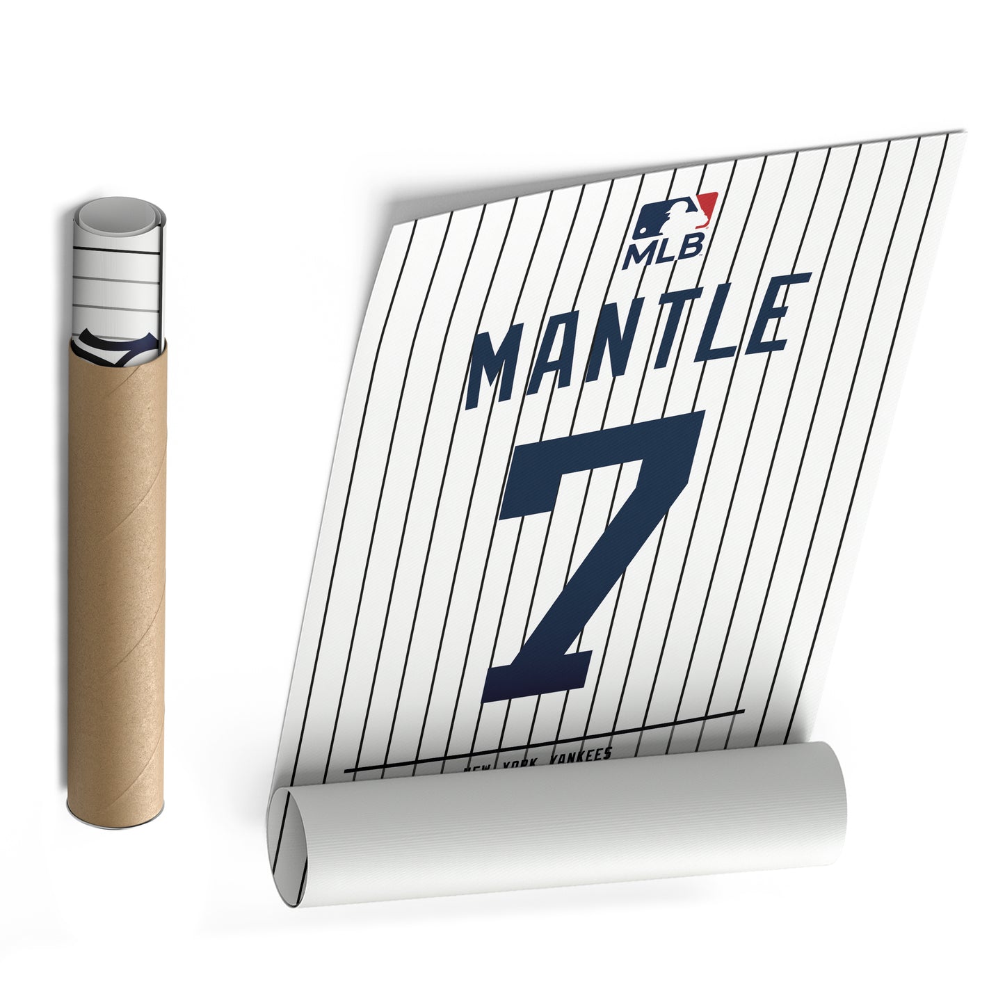 Mickey Mantle Yankees Jersey Canvas Print | Wall Art Decor