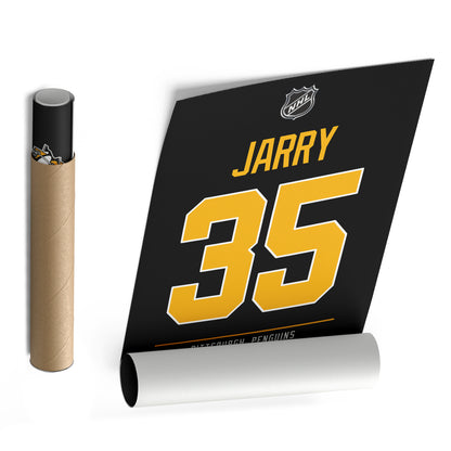Tristan Jarry Penguins Jersey Canvas Print | Wall Art Decor
