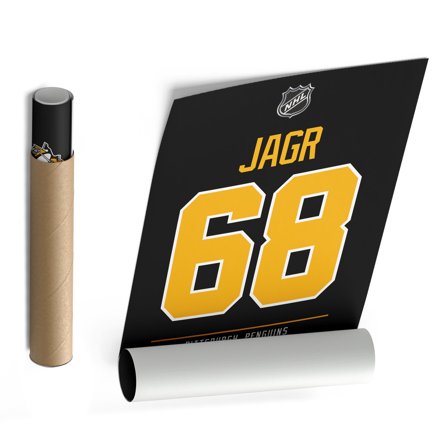 Jaromir Jagr Pittsburgh Penguins Jersey Canvas Wall Art