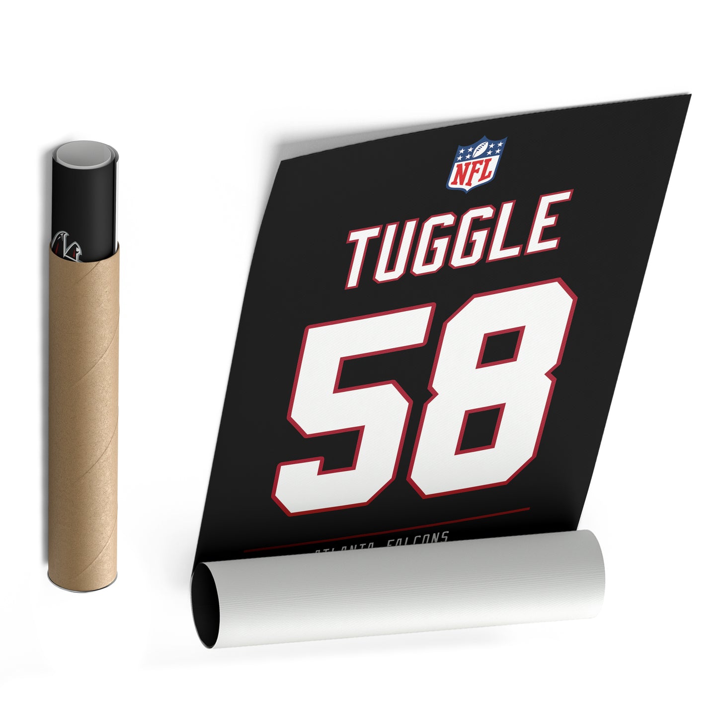 Jesse Tuggle Atlanta Falcons Jersey Canvas Wall Art