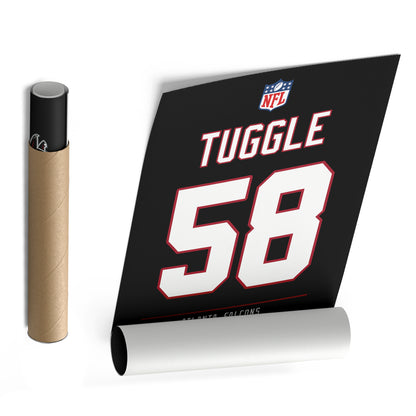 Jesse Tuggle Atlanta Falcons Jersey Canvas Wall Art