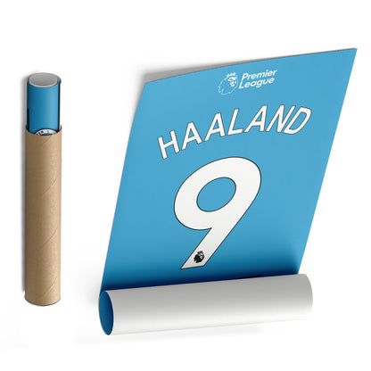 Erling Haaland Manchester City Jersey Canvas Wall Art