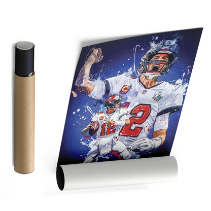 Tom Brady Buccaneers Canvas Print | Tampa Bay Football Wall Art