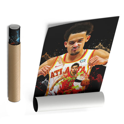 Trae Young Hawks Canvas Print | Atlanta Basketball Wall Art