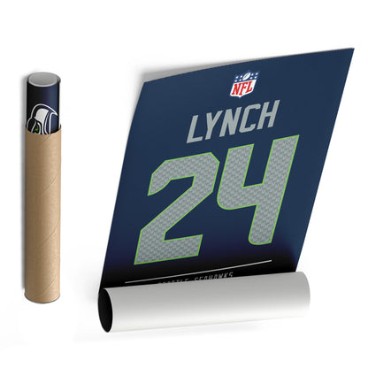 Marshawn Lynch Seahawks Jersey Canvas Print | Wall Art Decor
