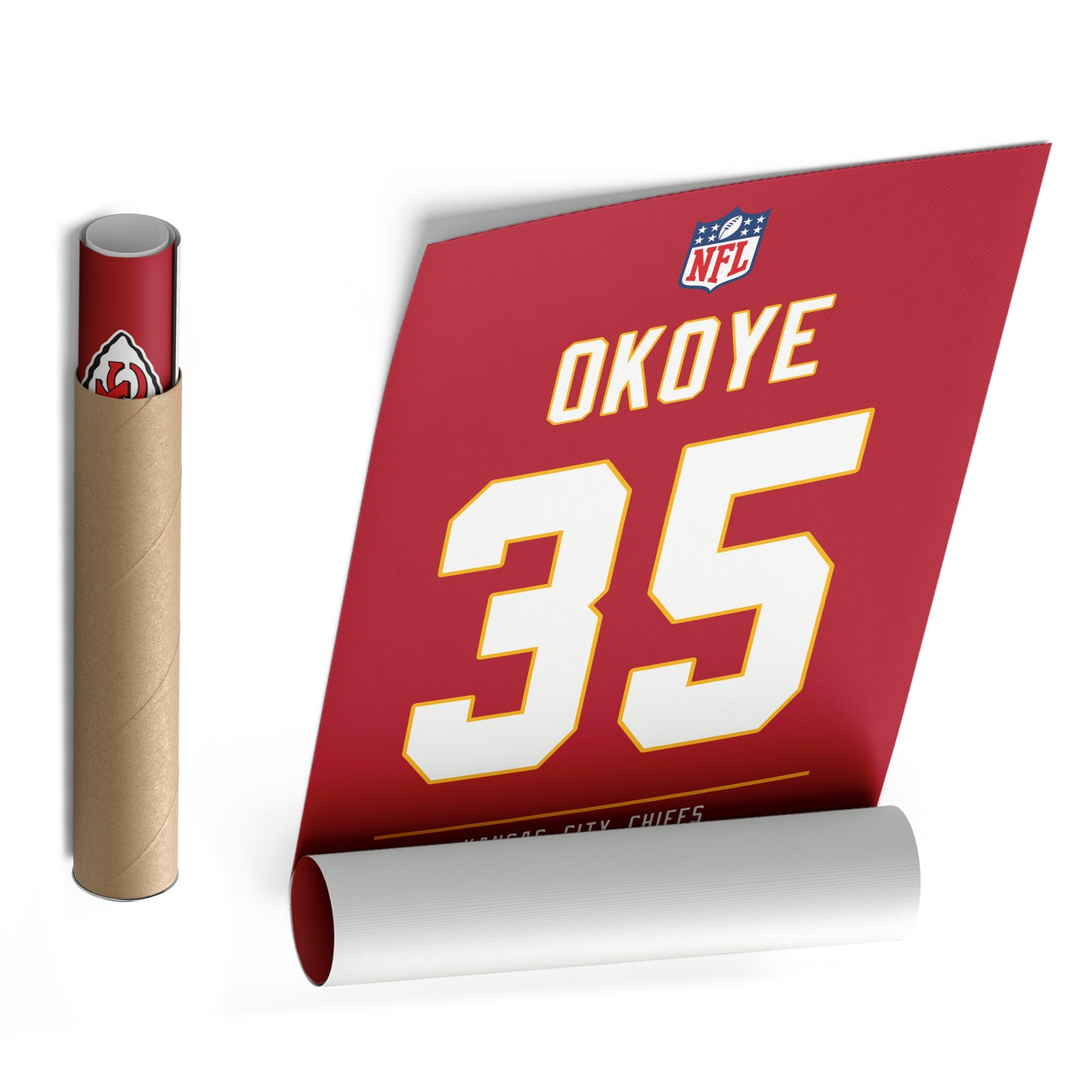 Christian Okoye Chiefs Jersey Canvas Print  Wall Art Decor