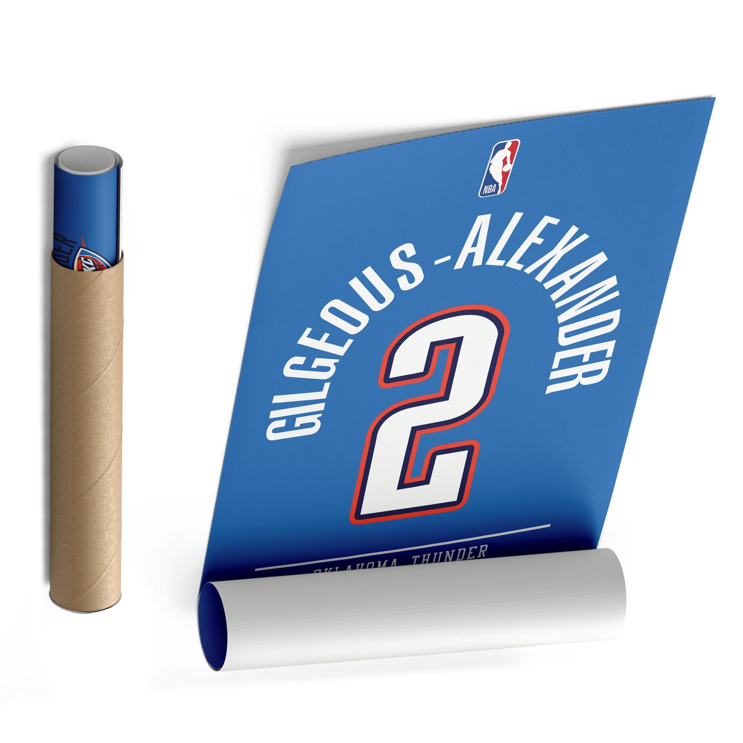 Shai Gilgeous-Alexander Thunder Jersey Canvas Print | Wall Art Decor