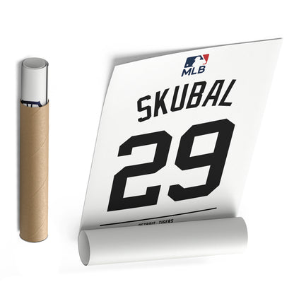 Tarik Skubal Tigers Jersey Canvas Print | Wall Art Decor