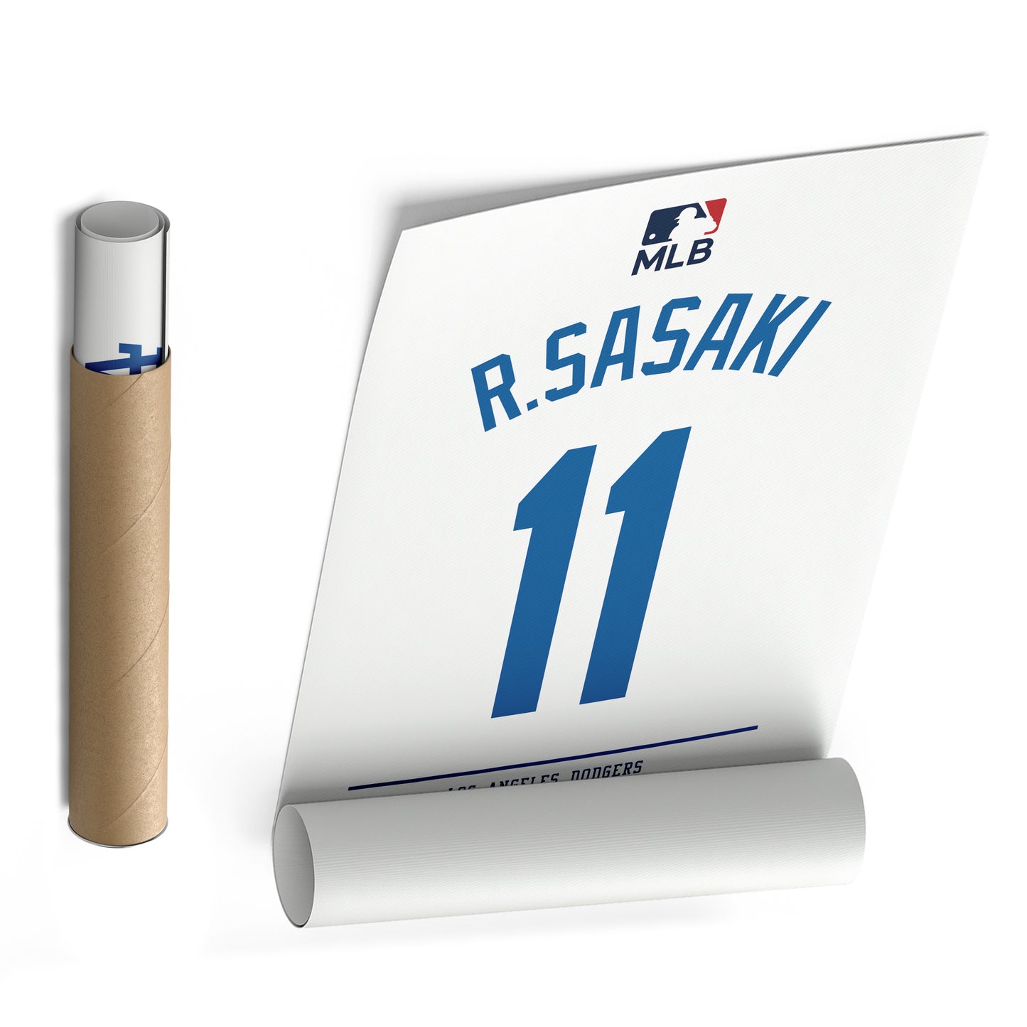 Roki Sasaki Dodgers Jersey Canvas Print | Wall Art Decor