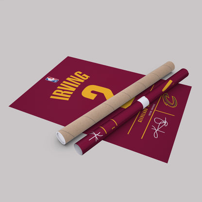 Kyrie Irving Cavaliers Jersey Canvas Print | Wall Art Decor