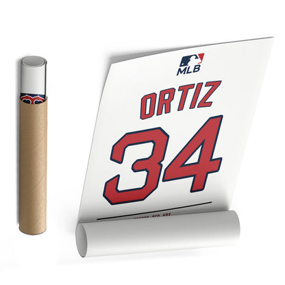David Ortiz Red Sox Jersey Canvas Print | Wall Art Decor