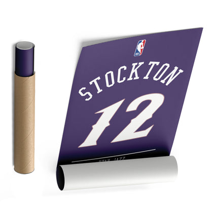 John Stockton Jazz Jersey Canvas Print | Wall Art Decor