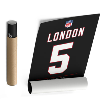 Drake London Falcons Jersey Canvas Print | Wall Art Decor