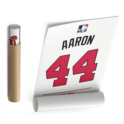 Hank Aaron Braves Jersey Canvas Print | Wall Art Decor