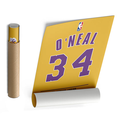 Shaquille O'Neal Lakers Jersey Canvas Print | Wall Art Decor
