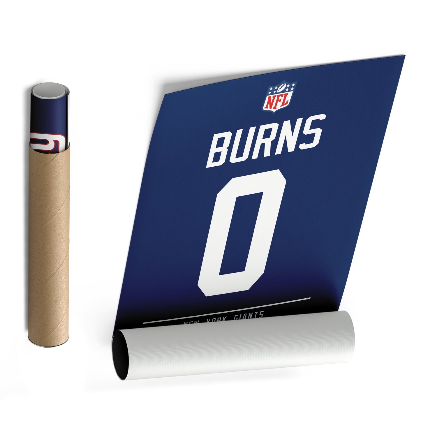 Brian Burns New York Giants Jersey Canvas Wall Art