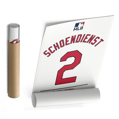 Red Schoendienst St. Louis Cardinals Jersey Canvas Wall Art