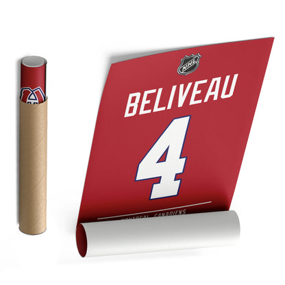 Jean Beliveau Canadiens Jersey Canvas Print | Wall Art Decor
