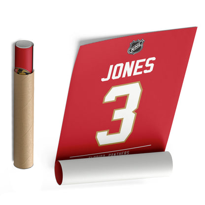 Seth Jones Florida Panthers Jersey Canvas Wall Art