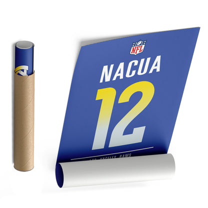 Puka Nacua Los Angeles Rams Jersey Canvas Wall Art