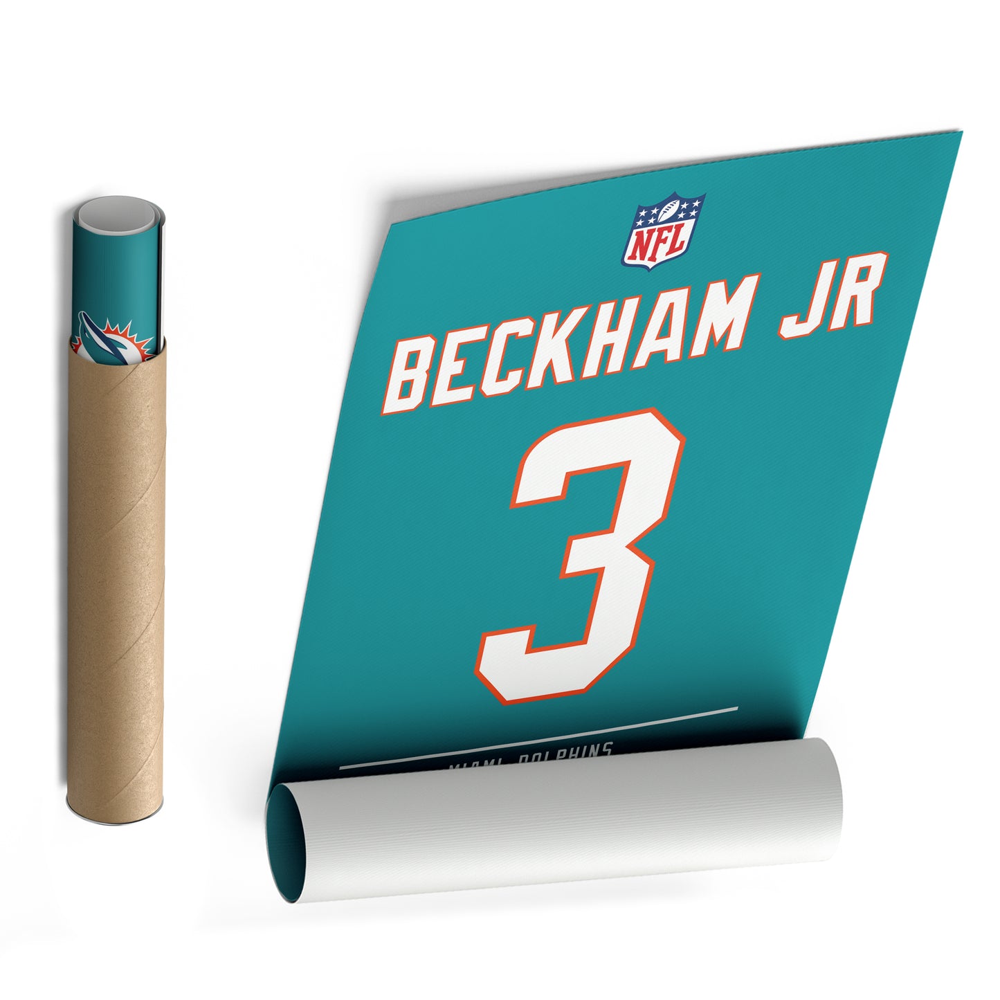Odell Beckham Jr. Dolphins Jersey Canvas Print | Wall Art Decor