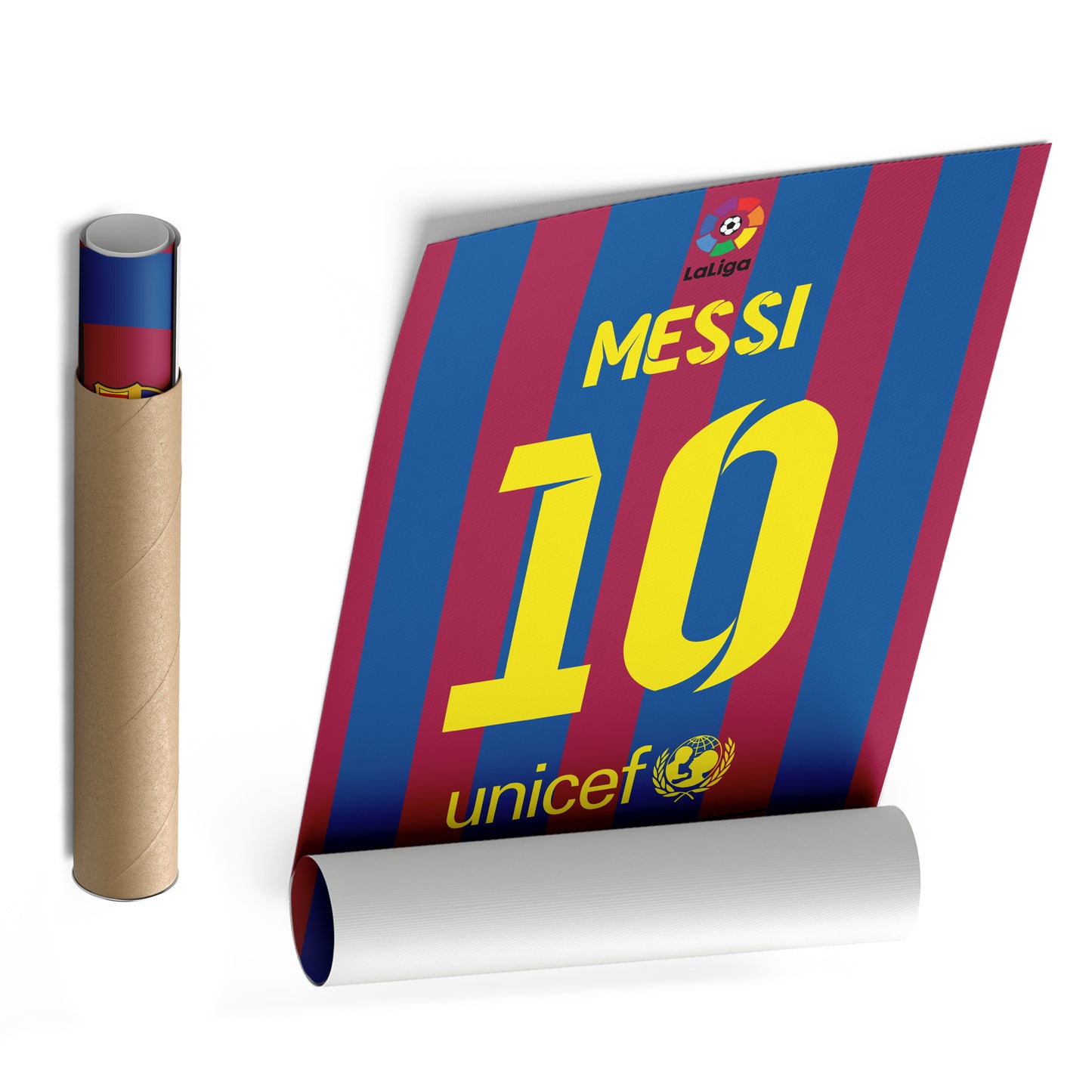 Lionel Messi Barcelona Jersey Canvas Print | Soccer Wall Art Decor