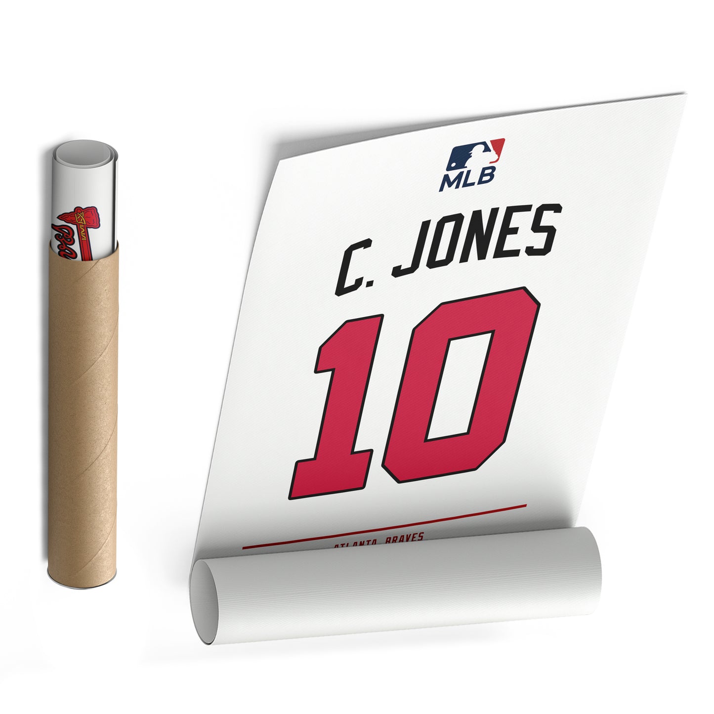 Chipper Jones Atlanta Braves Jersey Canvas Wall Art